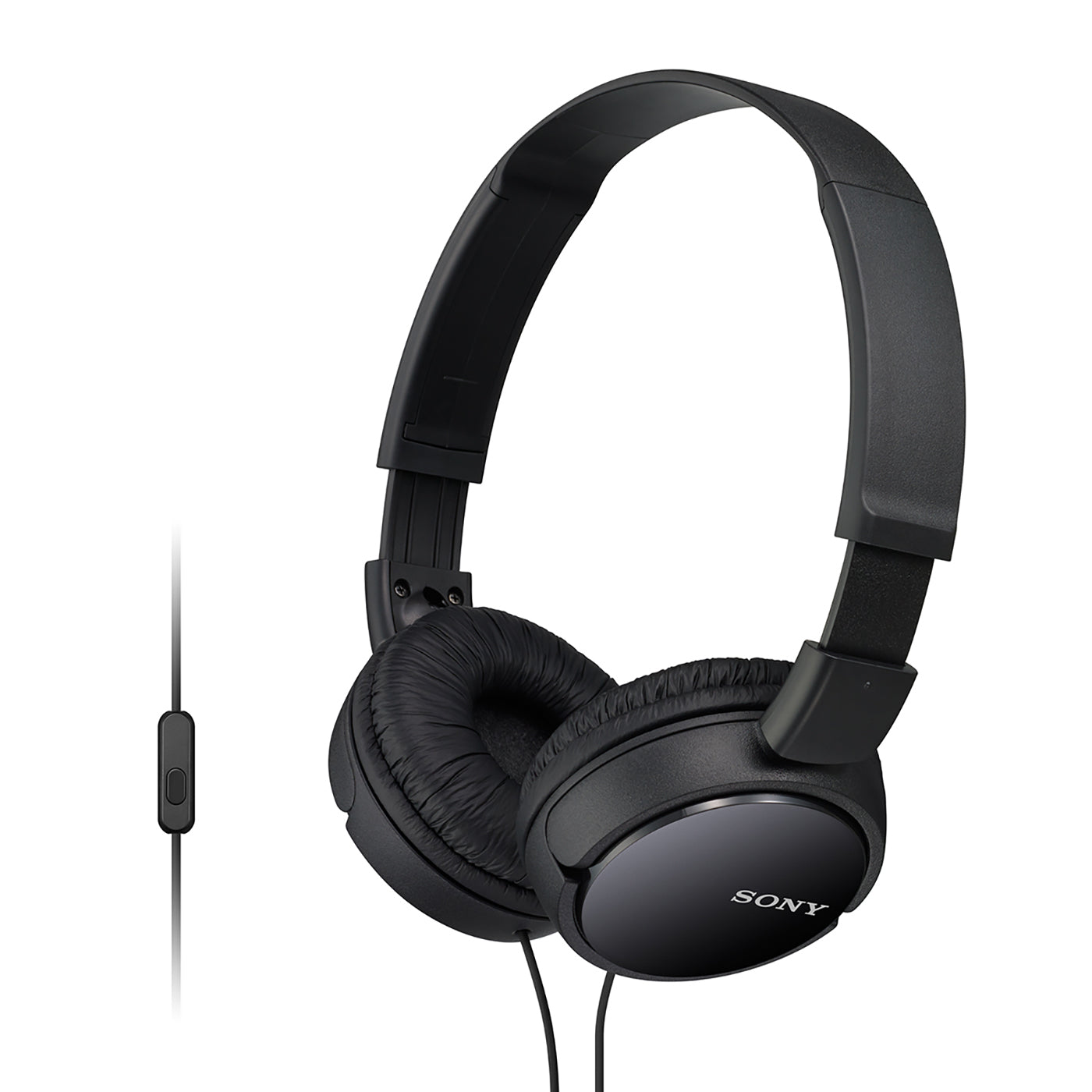 Sony MDR-ZX110AP On-Ear Stereo Headphones with Mic and Tangle Free Cable