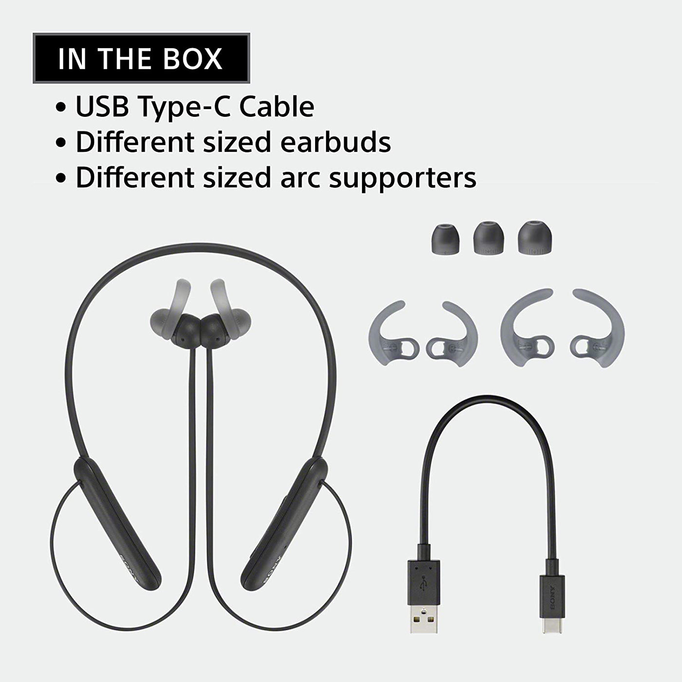 Sony WI-SP510 Wireless Sports Extra Bass Headphones with Splash proof, 15 Hrs battery life