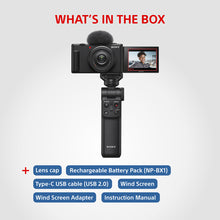 Load image into Gallery viewer, Sony ZV-1F Vlog Camera for Content Creators and Vloggers with Ultra-wide 20mm Prime Lens | Soft Skin Feature | Bokeh | Creative Look | Active Mode Stabilisation