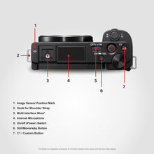 Load image into Gallery viewer, Sony ZV-E10 E-Mount APS-C Camera | 24.2 MP Vlog  Mirrorless Camera, 11 FPS, 4K/24p