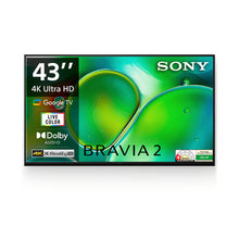 Load image into Gallery viewer, Sony 108 cm (43) BRAVIA 2 4K Ultra HD Smart LED Google TV K-43S20 (Black)