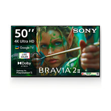 Load image into Gallery viewer, Sony 126 cm (50) BRAVIA 2 II  4K Ultra HD Smart LED Google TV K-50S25M2 (Black)