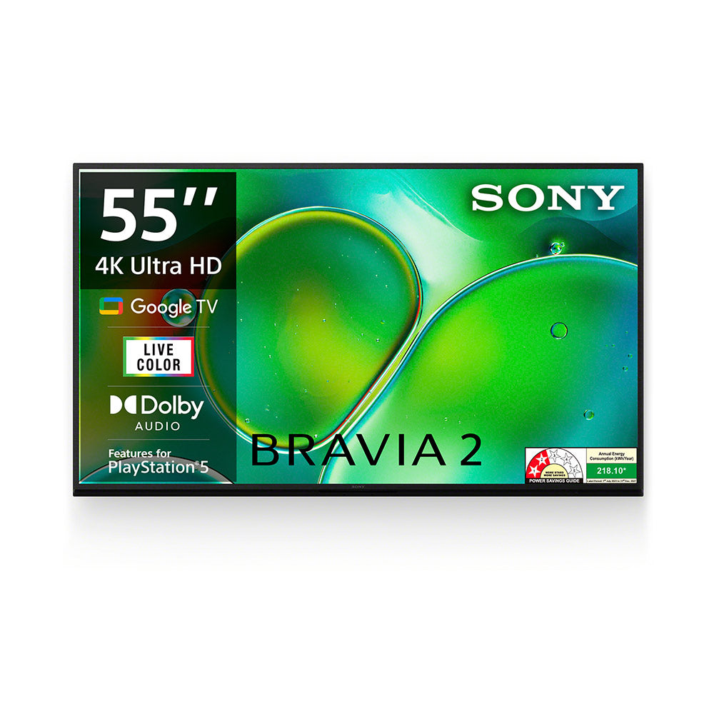 Sony 139 cm (55) BRAVIA 2 4K Ultra HD Smart LED Google TV K-55S25 (Black)