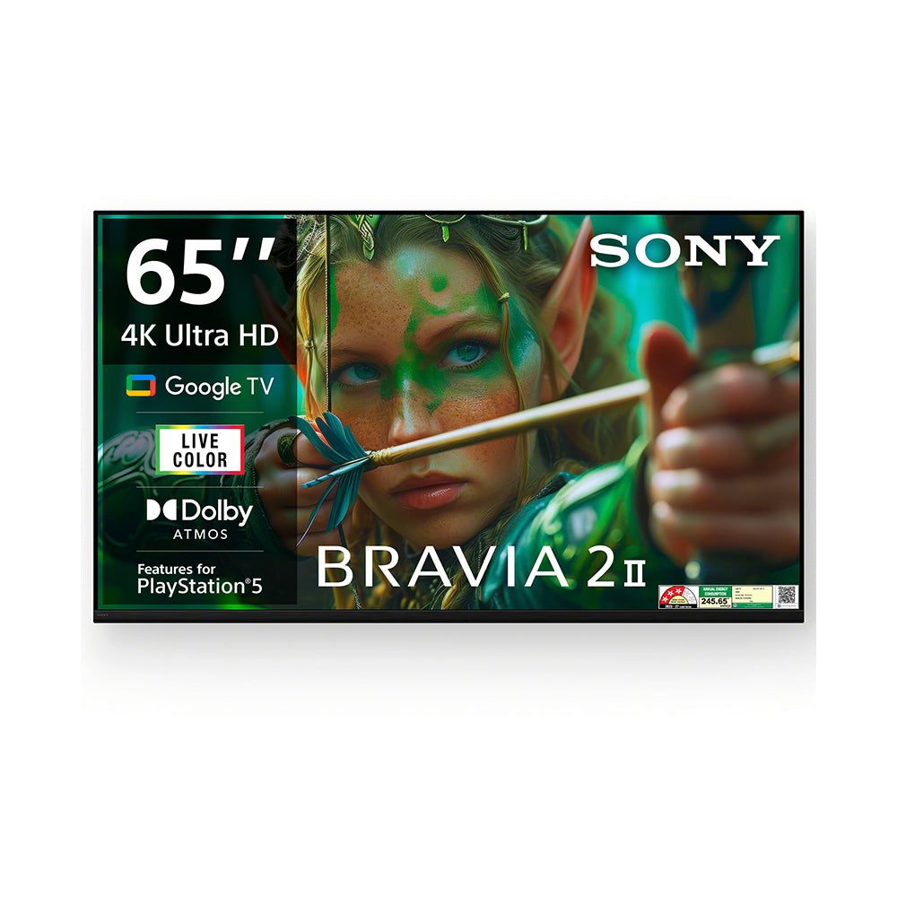 Sony 164 cm (65) BRAVIA 2 II  4K Ultra HD  Smart LED Google TV K-65S25M2 (Black)