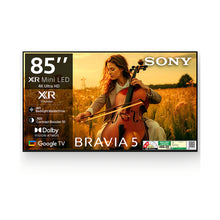 Load image into Gallery viewer, Sony 215 cm (85) BRAVIA 5 4K Ultra HD AI Technology Smart Mini LED Google TV  K-85XR55A (Black)