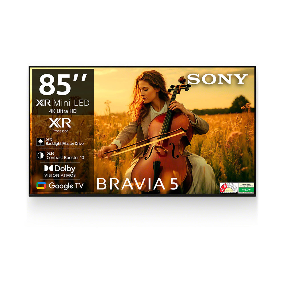 Sony 215 cm (85 inches) BRAVIA 5 4K Ultra HD AI Technology Smart Mini LED Google TV  K-85XR55A (Black)