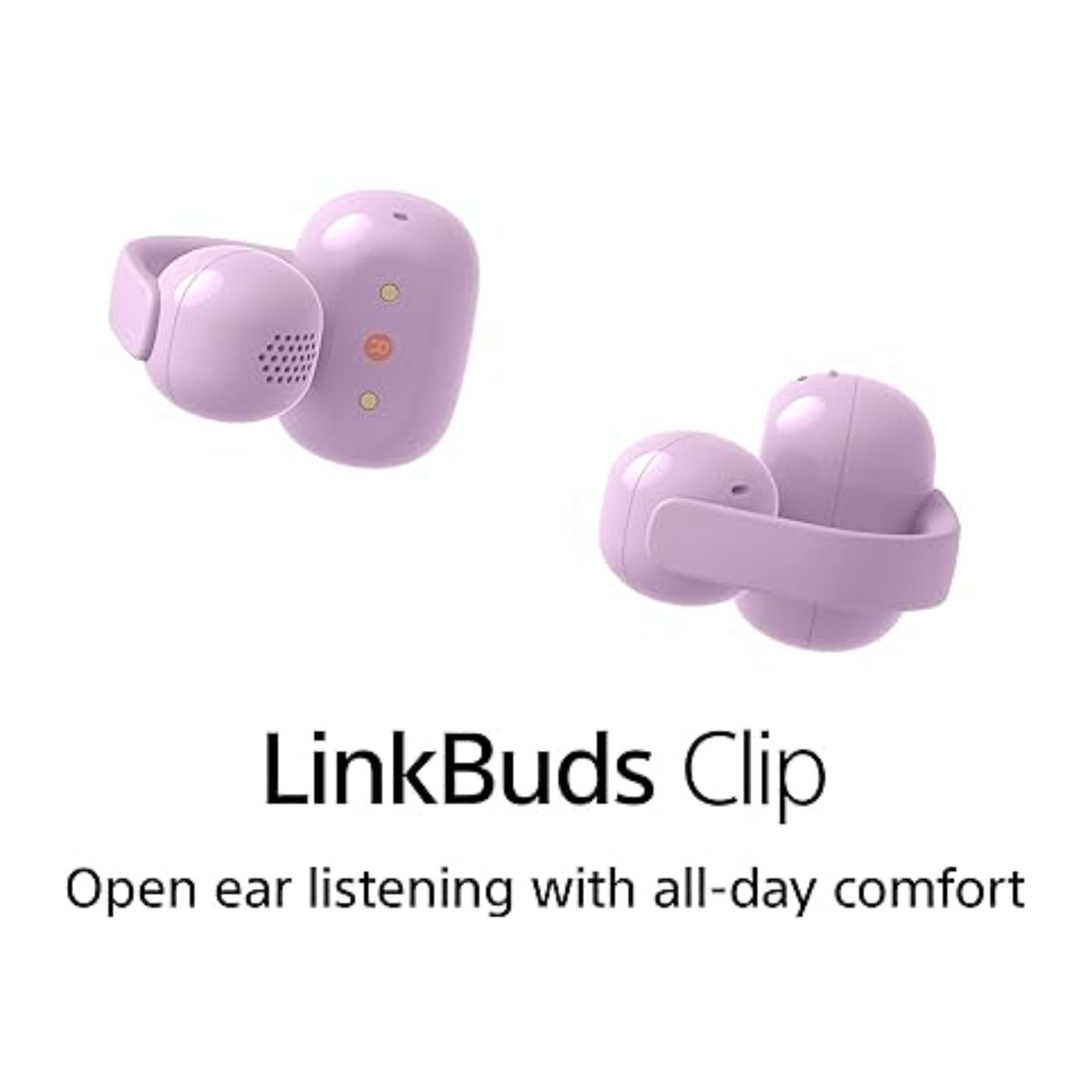 Sony LinkBuds Clip Open-Ear Truly Wireless Earbuds, Comfortable & Secure Fit, Lightweight Clip-On Design, Touch Controls, Ambient Sound Awareness, Water Resistant, Up to 37 Hrs of Playback