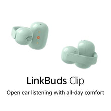 Load image into Gallery viewer, Sony LinkBuds Clip Open-Ear Truly Wireless Earbuds, Comfortable &amp; Secure Fit, Lightweight Clip-On Design, Touch Controls, Ambient Sound Awareness, Water Resistant, Up to 37 Hrs of Playback