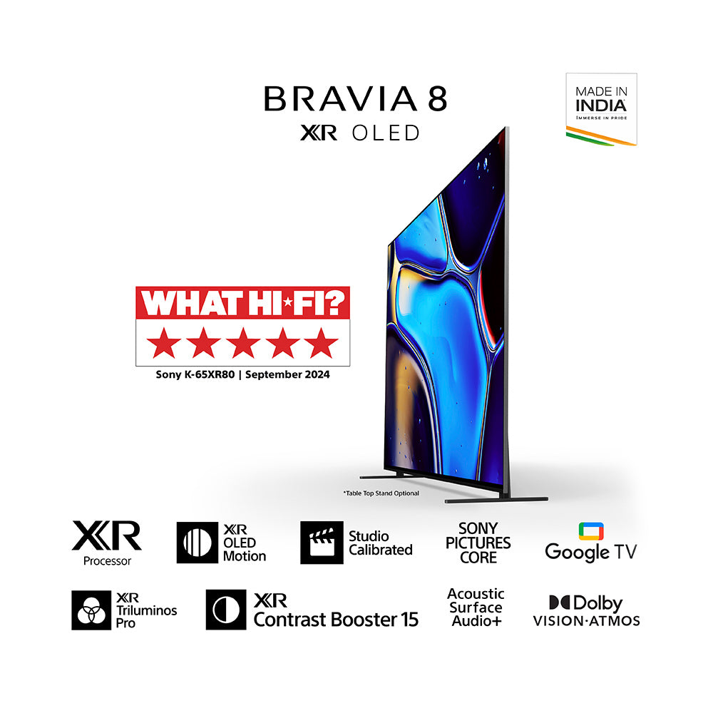 Sony 139 cm (55) BRAVIA 8 4K Ultra HD Smart OLED Google TV K-55XR80 (Black)