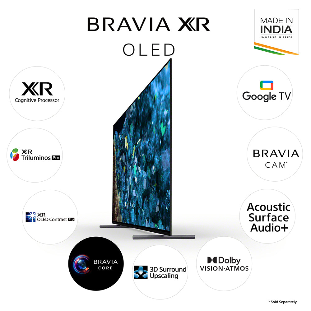 Sony XR-77A80L Bravia 195 cm (77) XR Series 4K Ultra HD Smart OLED Google TV (Black)