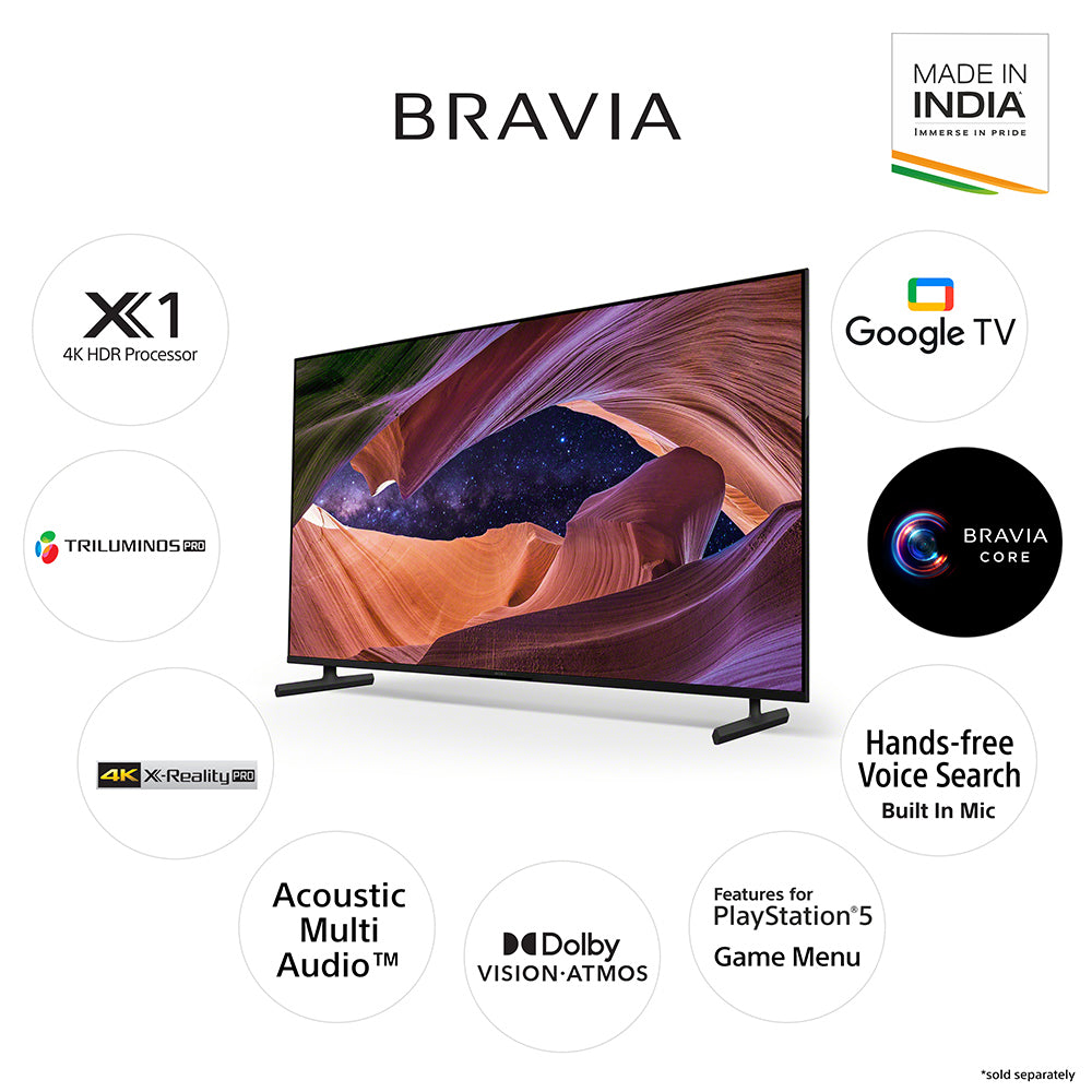 Sony KD-75X82L Bravia 189 cm (75) 4K Ultra HD Smart LED Google TV (Black)