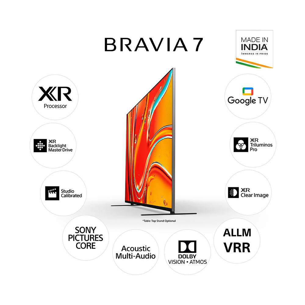 Sony BRAVIA 7 Series 189 cm (75 inches) 4K Ultra HD AI Smart Mini LED Google TV K-75XR70 (Black)