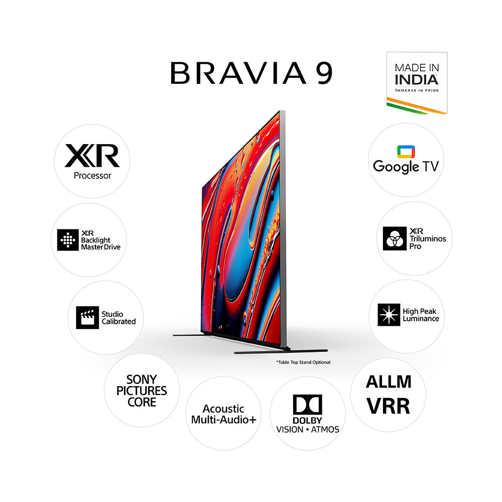 Sony 189 cm (75) BRAVIA 9 4K Ultra HD Smart Mini LED Google TV K-75XR90 (Black)