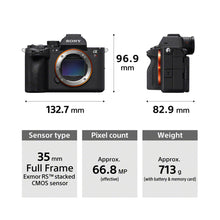 Load image into Gallery viewer, Sony Alpha ILCE-7RM6 Full-Frame high-resolution 66.8MP Camera |30 fps |AI-Based Real-time Recognition | More shooting hours with latest battery - Black