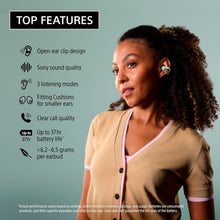 Load image into Gallery viewer, Sony LinkBuds Clip Open-Ear Truly Wireless Earbuds, Comfortable &amp; Secure Fit, Lightweight Clip-On Design, Touch Controls, Ambient Sound Awareness, Water Resistant, Up to 37 Hrs of Playback