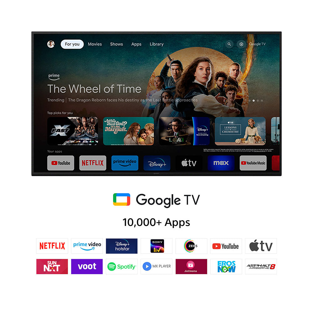 Sony BRAVIA 80 cm (32) HD Ready Smart LED Google TV  KD-32W825 (Black)