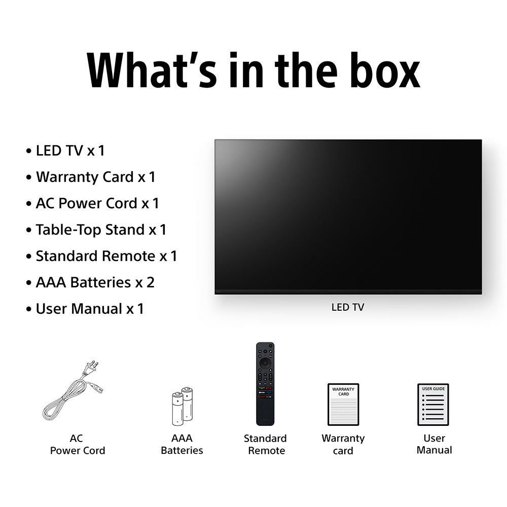Sony 189 cm (75 inches) BRAVIA 2 II  4K Ultra HD Smart LED Google TV K-75S25M2 (Black)