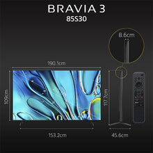 Load image into Gallery viewer, Sony 215 cm (85) BRAVIA 3 4K Ultra HD Smart LED Google TV K-85S30 (Black)