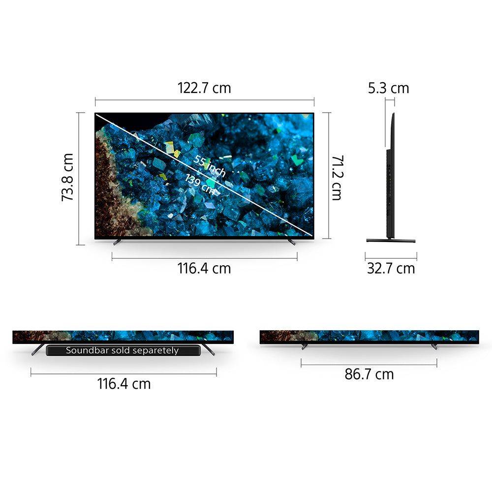 Sony XR-55A80L Bravia 139 cm (55) XR Series 4K Ultra HD Smart OLED Google TV (Black)