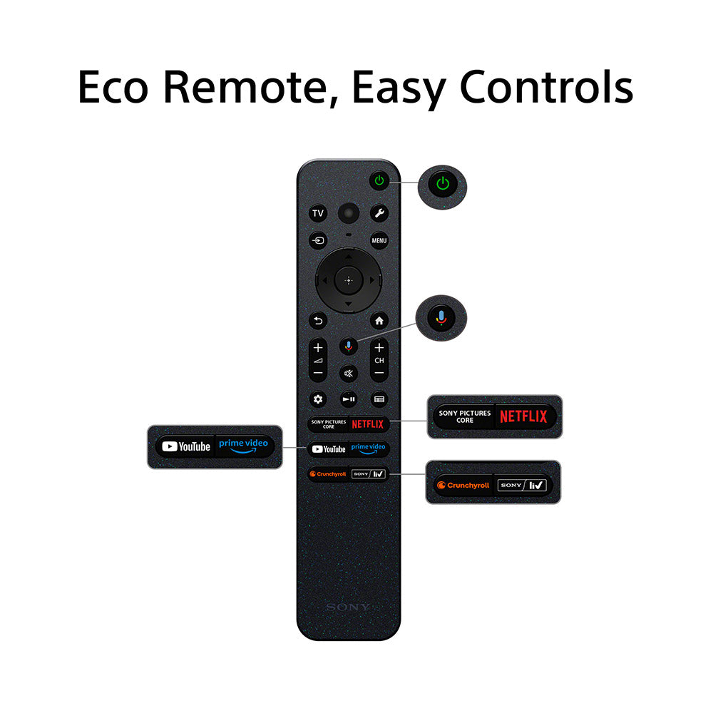 Sony 164 cm (65 inches) BRAVIA 5 4K Ultra HD AI Technology Smart Mini LED Google TV  K-65XR55A (Black)