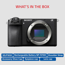 Load image into Gallery viewer, Sony Alpha ILCE-6700K (Previously ILCE-6700L) with Upgraded SEL16-50 (Ver 2) Power Zoom Lens |  APS-C Interchangeable-Lens Mirrorless Camera |26.0 MP  4K 60p Recording - Black