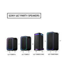Load image into Gallery viewer, Sony New ULT TOWER 5(SRS-ULT500) Wireless Bluetooth Party Speaker,300W Powerful Sound with Massive Bass,New Party Lights,Upto 20Hrs Battery Life,Auracast,DJ &amp; Mic Connectivity,IPX4,Built-in Handles