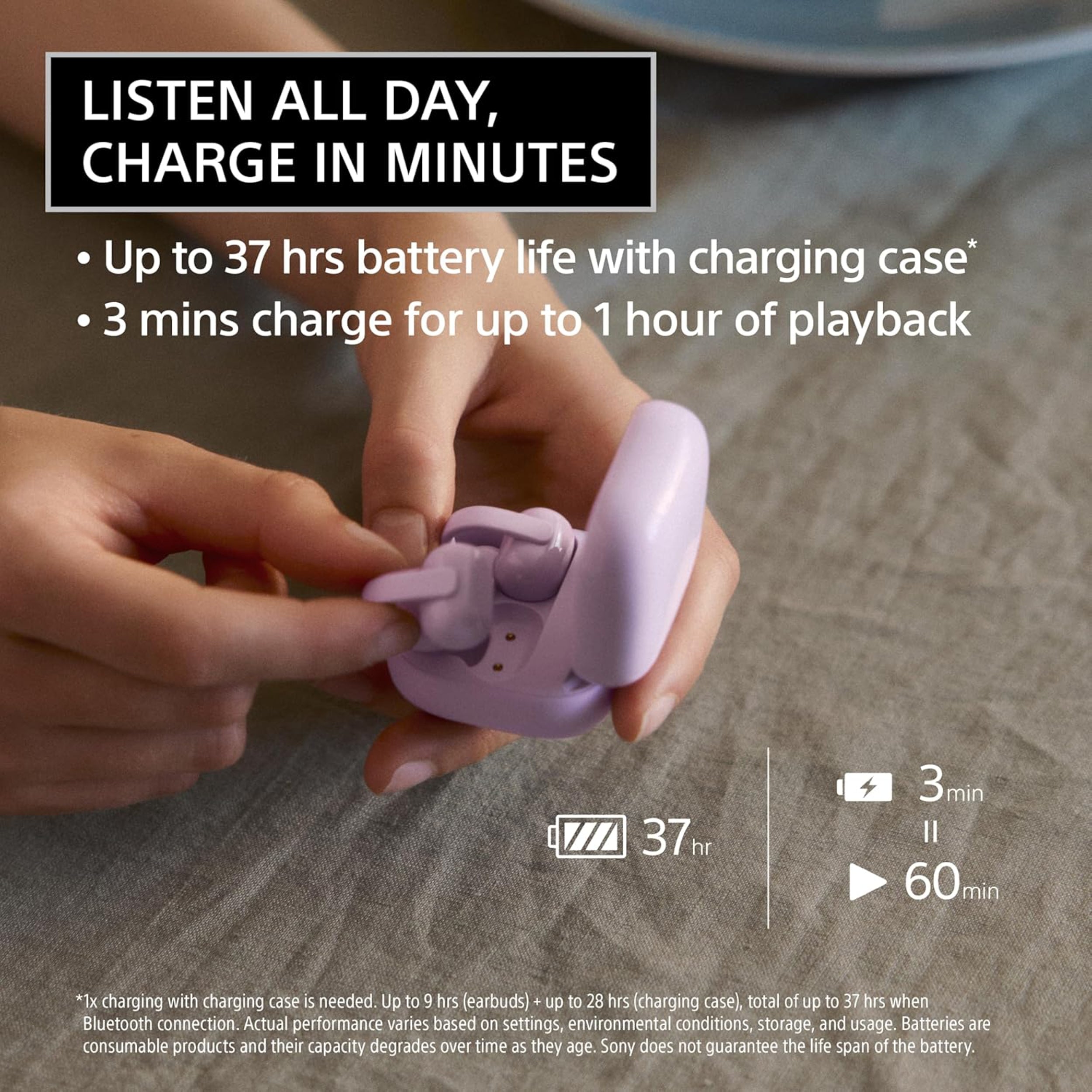 Sony LinkBuds Clip Open-Ear Truly Wireless Earbuds, Comfortable & Secure Fit, Lightweight Clip-On Design, Touch Controls, Ambient Sound Awareness, Water Resistant, Up to 37 Hrs of Playback