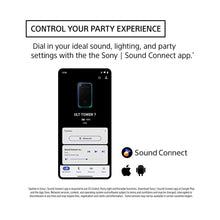 Load image into Gallery viewer, Sony New ULT TOWER 7(SRS-ULT700) Wireless Bluetooth Party Speaker,420WSound with Massive Bass,New 360°Party Sound &amp; Lights,Upto 30Hrs Battery Life,Auracast DJ &amp; Mic Port,IPX4,Built-in Handles &amp; Wheels