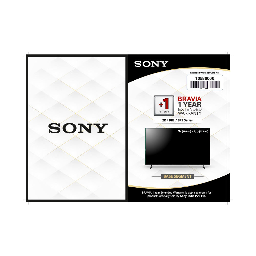 SONY BRAVIA +1Yr LCDEW 189cm(76)-212cm(85)(2K/BR2/BR3)