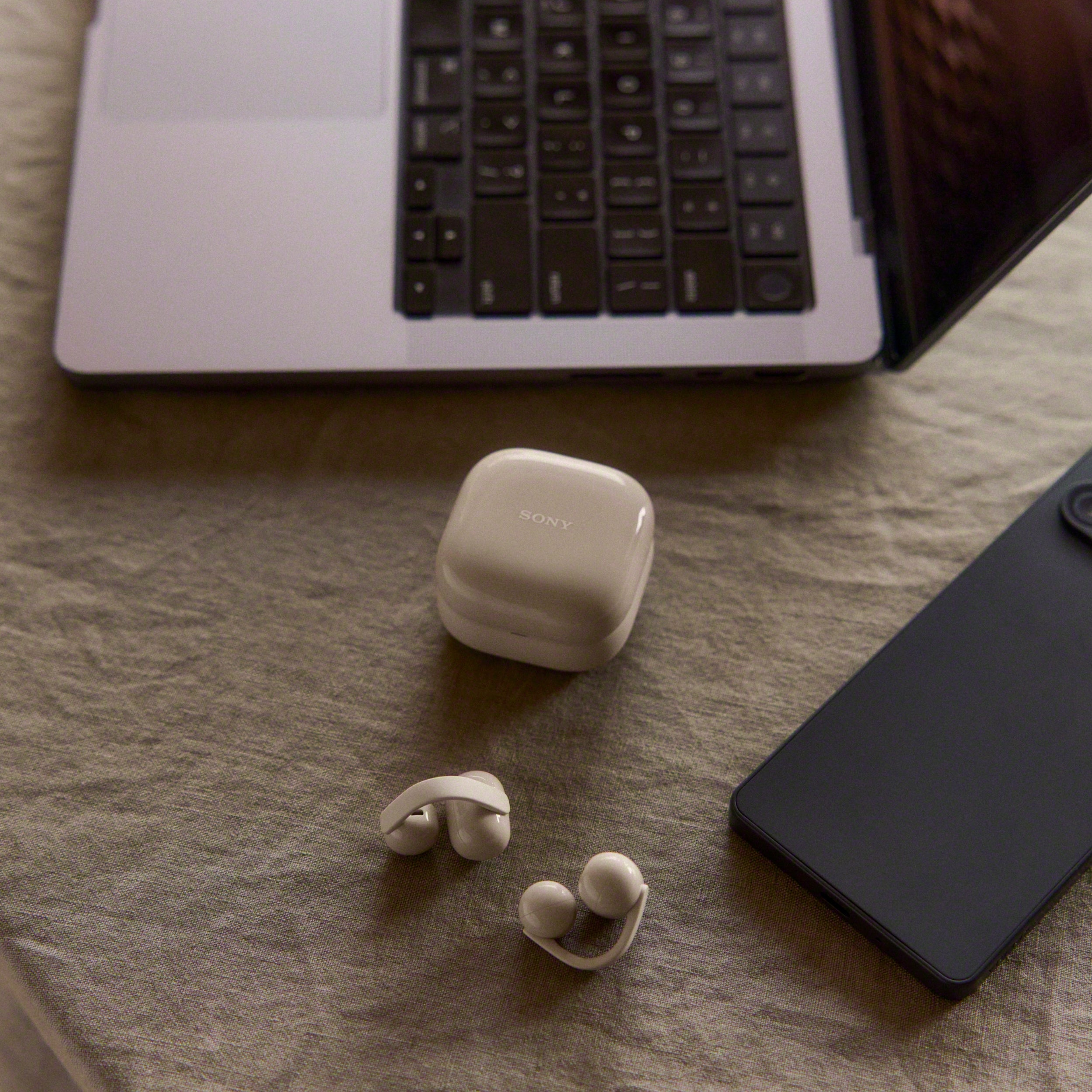 Sony LinkBuds Clip Open-Ear Truly Wireless Earbuds, Comfortable & Secure Fit, Lightweight Clip-On Design, Touch Controls, Ambient Sound Awareness, Water Resistant, Up to 37 Hrs of Playback