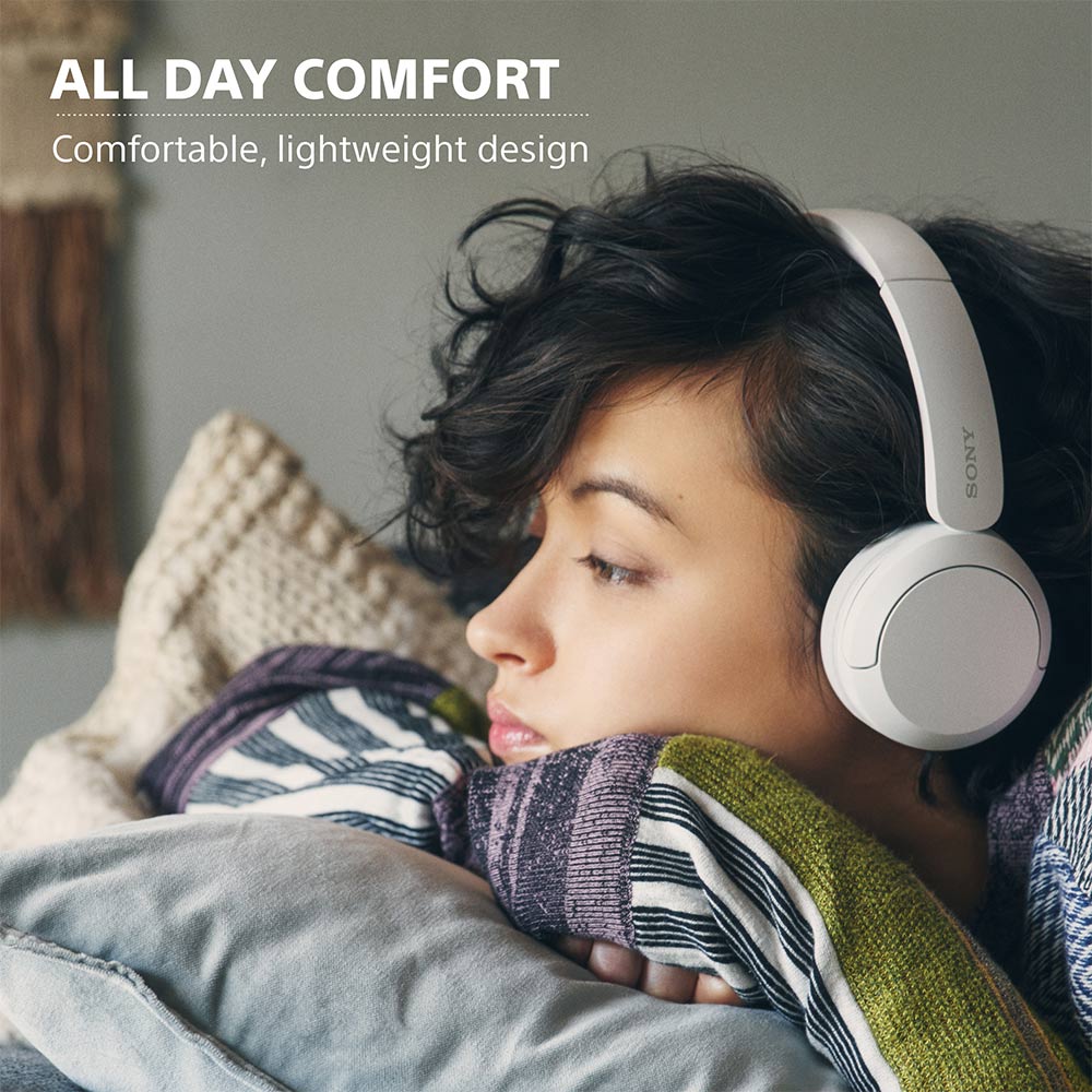 Sony WH-CH520, Wireless On-Ear Bluetooth Headphones with Mic, up to 50 Hours Playtime, DSEE Upscale, Multipoint Connectivity/Dual Pairing & Voice Assistant Support for Mobile Phones
