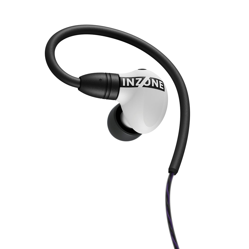 Sony INZONE E9 Wired in-Ear Monitor for Gaming, Tuned for FPS Games, Sound Isolating Earbuds, Comfortable Fit, Low Profile Design, 360 Spatial Sound, Case Included, Developed with Fnatic, White