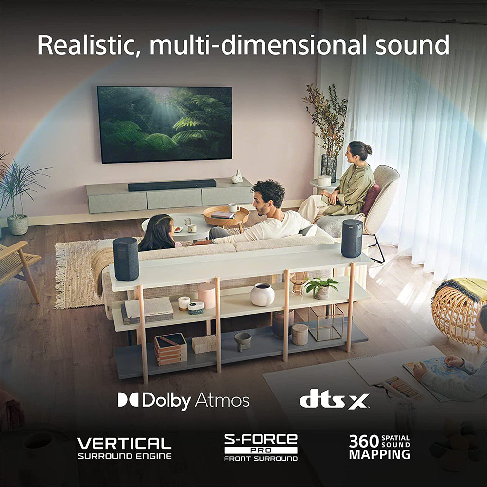 Sony HT-A3000 3.1ch 360 Spatial Sound Mapping SoundbarHome theatre system with Dolby Atmos and wireless Subwoofer SA-SW5 ( 550W,Bluetooth, Hi Res Audio, 360 RA,HDMI eArc & Optical Connectivity)