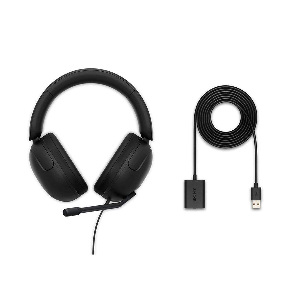 Sony INZONE H3, MDR-G300 Wired Gaming Headset, Over-Ear Headphones with 360 Spatial Sound, USB Wired Over-Ear Professional + USB Connector, flip to Mute mic, App Support & PC Compatible (Black)