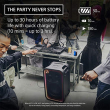 Load image into Gallery viewer, Sony New ULT TOWER 7(SRS-ULT700) Wireless Bluetooth Party Speaker,420WSound with Massive Bass,New 360°Party Sound &amp; Lights,Upto 30Hrs Battery Life,Auracast DJ &amp; Mic Port,IPX4,Built-in Handles &amp; Wheels