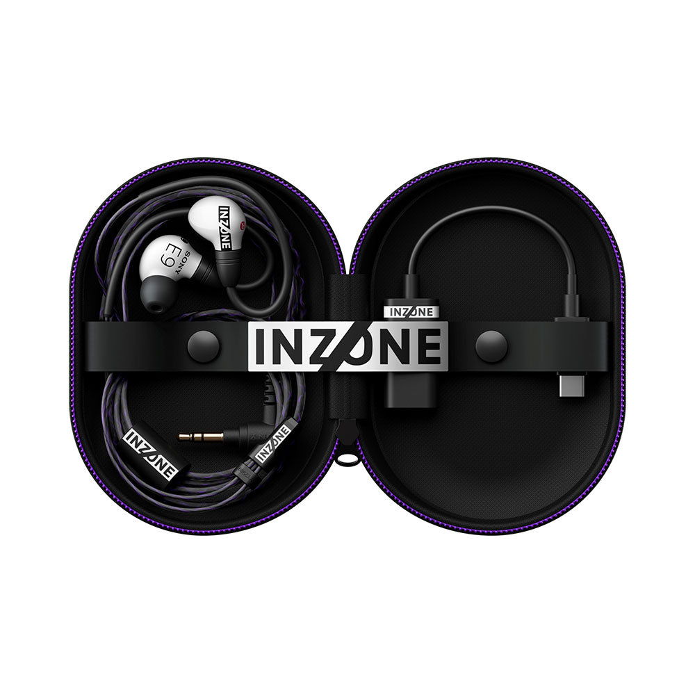 Sony INZONE E9 Wired in-Ear Monitor for Gaming, Tuned for FPS Games, Sound Isolating Earbuds, Comfortable Fit, Low Profile Design, 360 Spatial Sound, Case Included, Developed with Fnatic, White