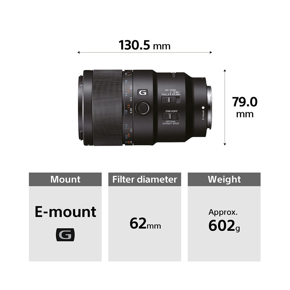 Sony FE 90mm F2.8 Macro G OSS (SEL90M28G) E-Mount Full-Frame, Mid-telephoto Macro Lens