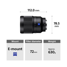 Load image into Gallery viewer, Sony Distagon T* FE 35mm F1.4 ZA (SEL35F14Z) E-Mount Full-Frame, Prime Lens