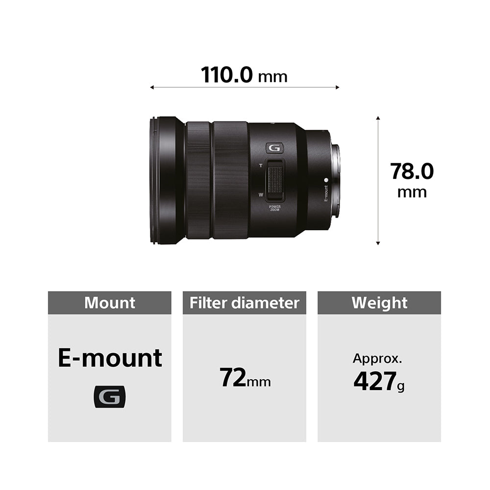 Sony E PZ 18-105 mm F4 G OSS (SELP18105G) E-Mount APS-C, Standard Zoom