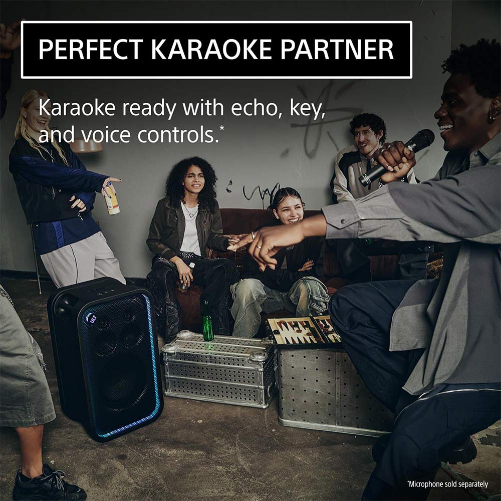 Sony New ULT TOWER 7(SRS-ULT700) Wireless Bluetooth Party Speaker,420WSound with Massive Bass,New 360°Party Sound & Lights,Upto 30Hrs Battery Life,Auracast DJ & Mic Port,IPX4,Built-in Handles & Wheels