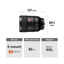 Load image into Gallery viewer, Sony FE 135mm F1.8 GM (SEL135F18GM) E-Mount Full-Frame, Telephoto Prime G Master Lens