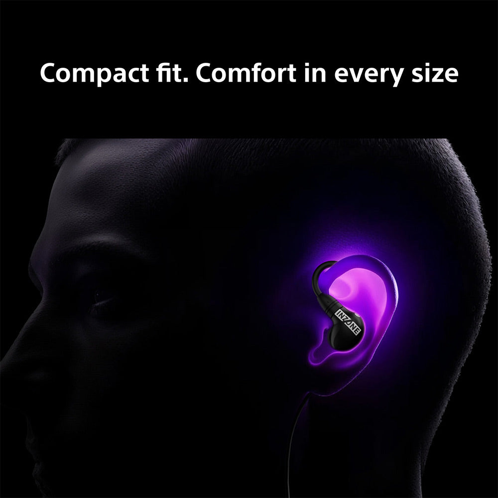 Sony INZONE E9 Wired in-Ear Monitor for Gaming, Tuned for FPS Games, Sound Isolating Earbuds, Comfortable Fit, Low Profile Design, 360 Spatial Sound, Case Included, Developed with Fnatic, White