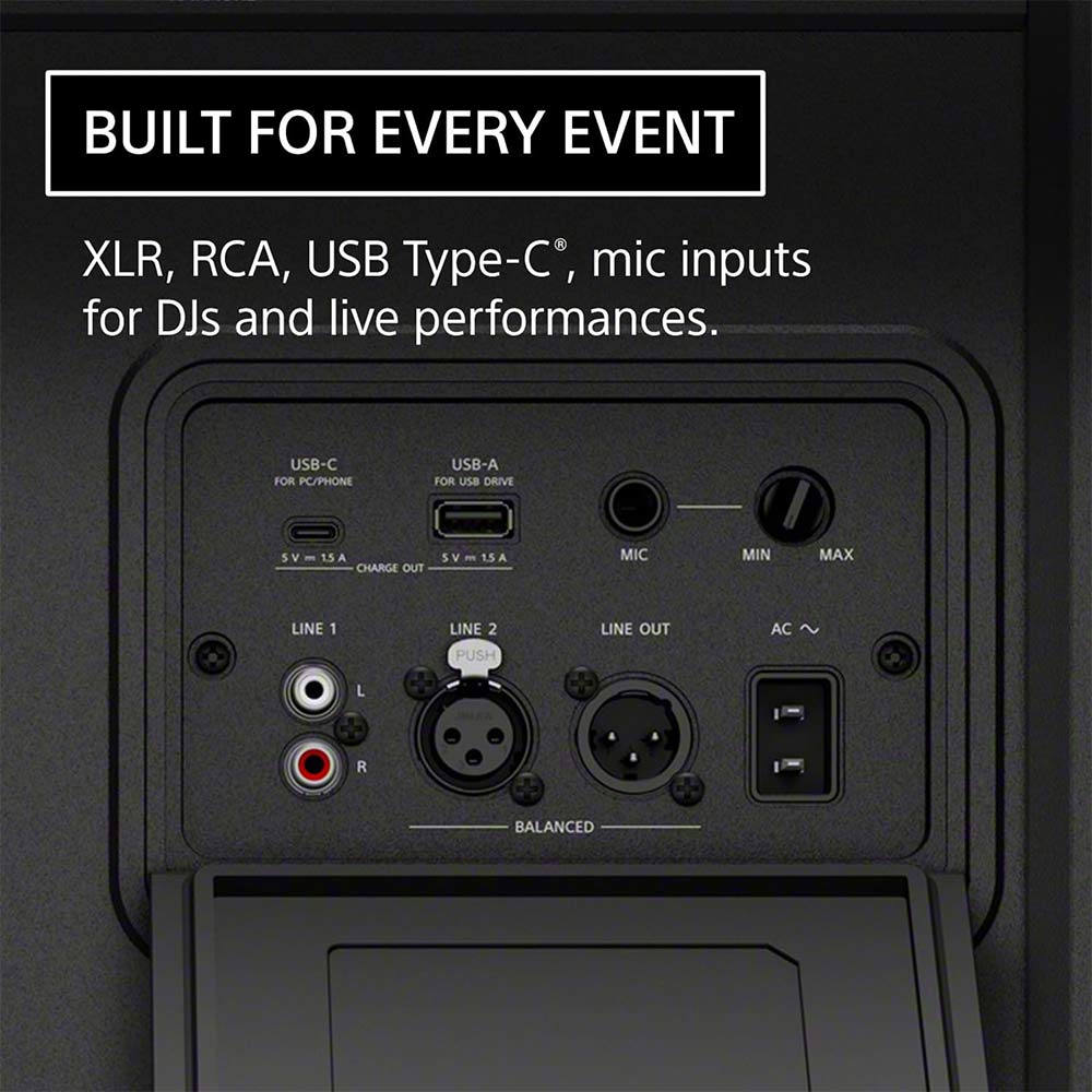 Sony New ULT TOWER 7(SRS-ULT700) Wireless Bluetooth Party Speaker,420WSound with Massive Bass,New 360°Party Sound & Lights,Upto 30Hrs Battery Life,Auracast DJ & Mic Port,IPX4,Built-in Handles & Wheels
