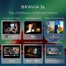 Load image into Gallery viewer, Sony 254 cm (100 inches) BRAVIA 3II AI XR Powered 4K 120HZ Ultra HD Smart LED Google TV K-100XR35M2 (Black)