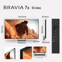 Load image into Gallery viewer, Sony BRAVIA 7II True RGB Series 139 cm (55 Inch) TV, AI XR Powered 4K Ultra HD (3840 x 2160) 120HZ Smart RGB LED Google TV, K-55XR70M2 (Black)