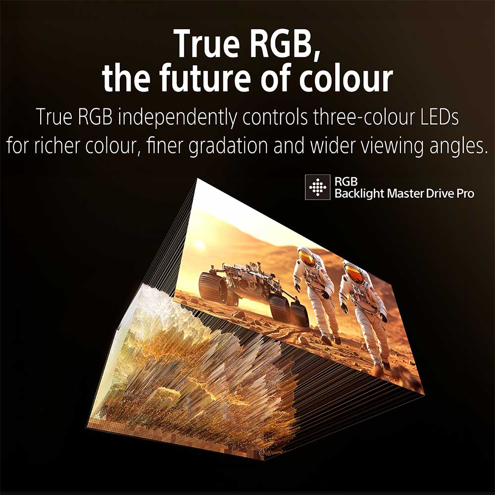Sony BRAVIA 7II True RGB Series 139 cm (55 Inch) TV, AI XR Powered 4K Ultra HD (3840 x 2160) 120HZ Smart RGB LED Google TV, K-55XR70M2 (Black)