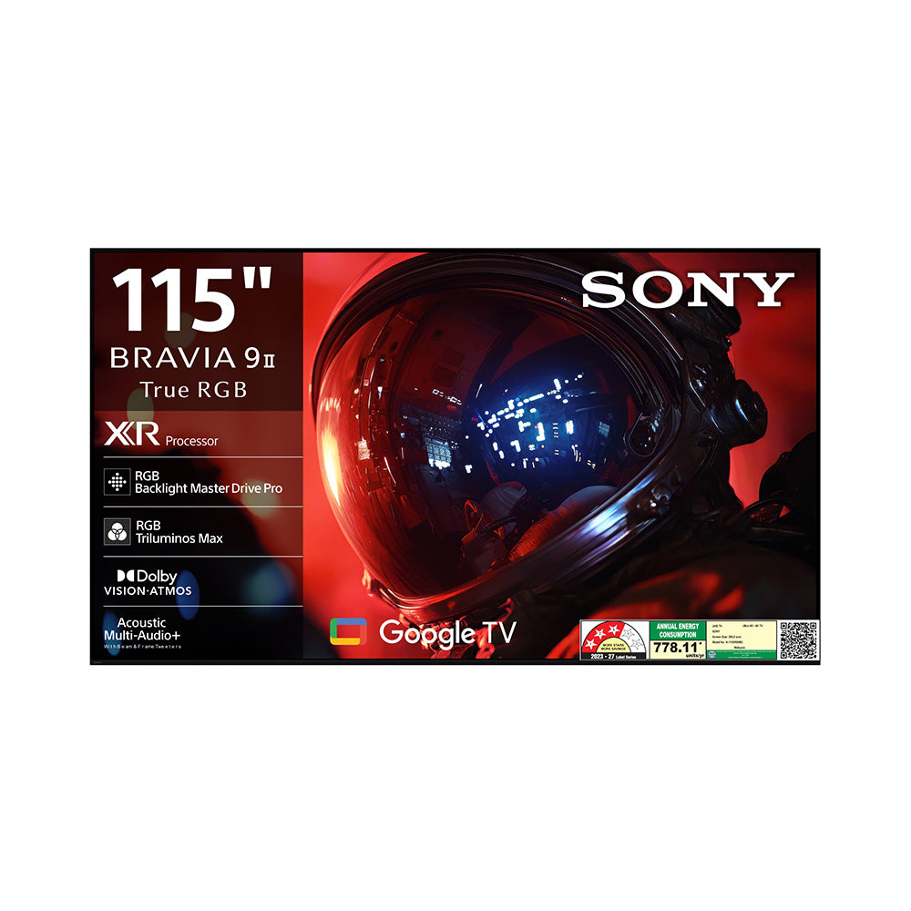 Sony BRAVIA 9II True RGB TV Series 292 cm (115 Inch) , AI XR Powered 4K Ultra HD (3840 x 2160) 120HZ Smart RGB LED Google TV, K-115XR90M2 (Black)