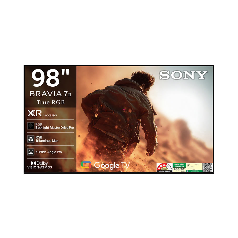 Sony BRAVIA 7II True RGB Series 248 cm (98 Inch) TV, AI XR Powered 4K Ultra HD (3840 x 2160) 120HZ Smart RGB LED Google TV, K-98XR70M2 (Black)