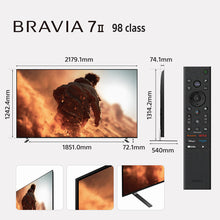 Load image into Gallery viewer, Sony BRAVIA 7II True RGB Series 248 cm (98 Inch) TV, AI XR Powered 4K Ultra HD (3840 x 2160) 120HZ Smart RGB LED Google TV, K-98XR70M2 (Black)