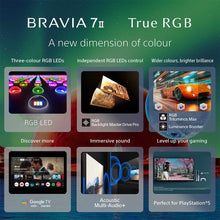 Load image into Gallery viewer, Sony BRAVIA 7II True RGB Series 248 cm (98 Inch) TV, AI XR Powered 4K Ultra HD (3840 x 2160) 120HZ Smart RGB LED Google TV, K-98XR70M2 (Black)